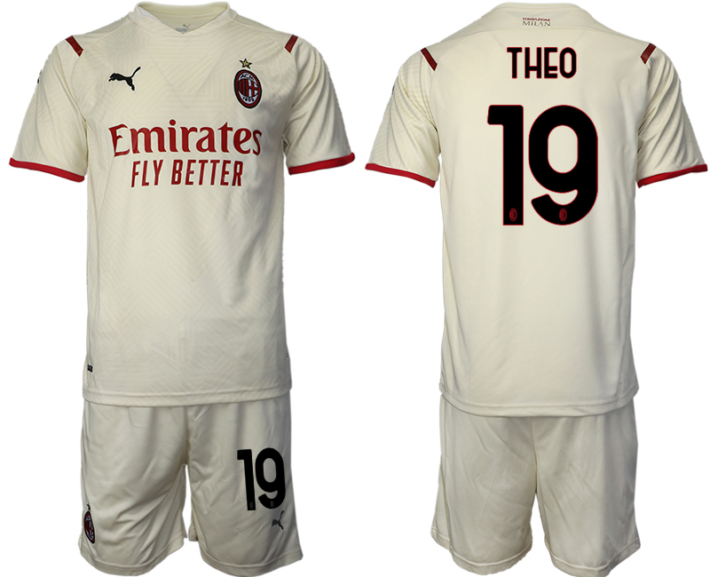 Cheap Men 2021-2022 Club AC Milan away cream 19 Soccer Jersey